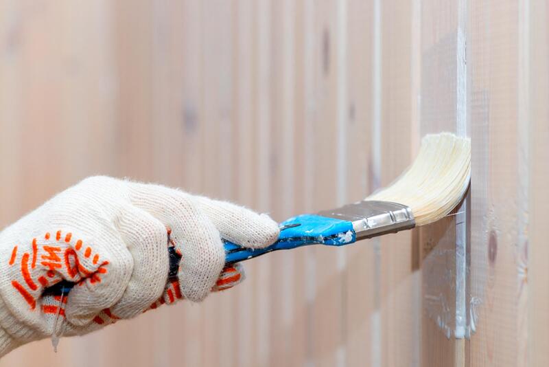 hand glove brush painting wall